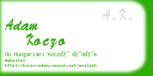 adam koczo business card